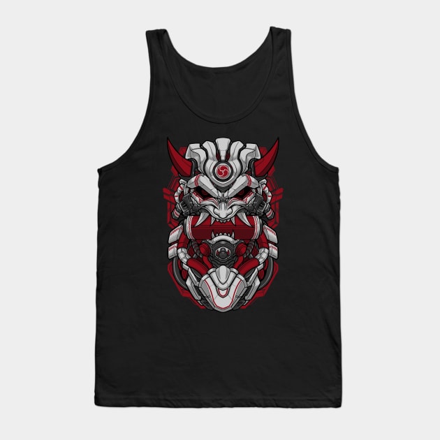 Oni Mecha - Scroll Tank Top by WahyudiArtwork